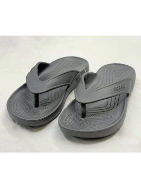 Crocs Kadee ll Women's Gray Flip Flops Sandals Size 10W / 8M